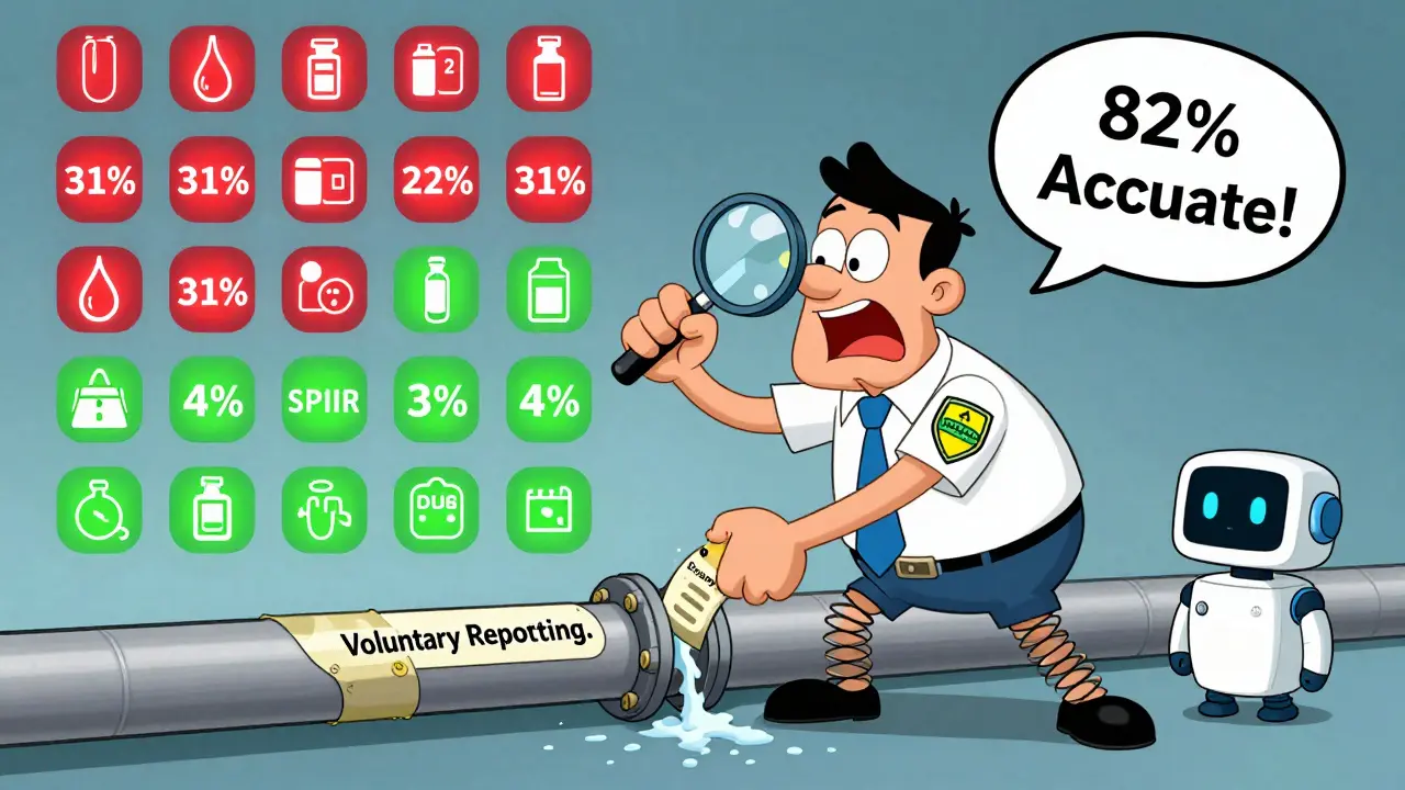 An overworked FDA agent patches a leaking drug supply pipe while an AI predicts shortages ignored.